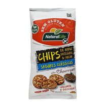 Chips de Arroz Integral e Milho NaturalLife Sem Glúten Sabor Churrasco 70g
