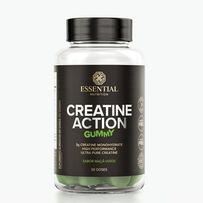 Suplemento Alimentar em Gomas Creatine Action Sabor Maçã-Verde Essential Nutrition 60 Gomas