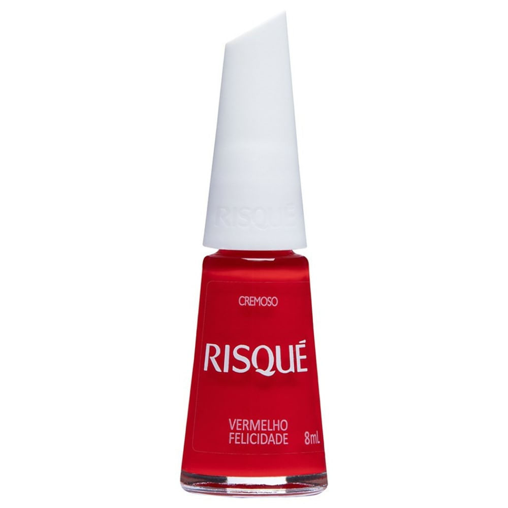 Esmalte Risqué Cremoso Vermelho Felicidade 8ml