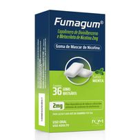 Gomas Mastigáveis de Nicotina Fumagum 2mg Sabor Menta 36 gomas