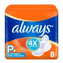 Absorvente Always Seca Com Abas P 8 Unidades