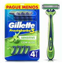 Aparelho De Barbear Gillette Prestobarba 3 Sensitive 4 Unidades