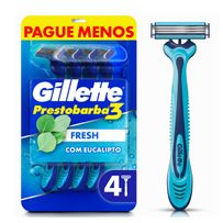 Aparelho De Barbear Descartável Gillette Prestobarba 3 Cool 4 Unidades