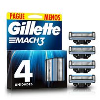 Carga Para Aparelho De Barbear Gillette Mach3 4 unidades