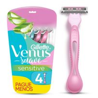 Aparelho de Depilar Gillette Venus Suave Sensitive 4 unidades