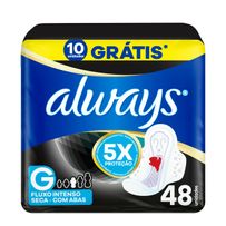 Absorvente Always Noturno Seca Com Abas G 48 Unidades