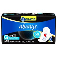 Absorvente Always Noturno Seca Com Abas G 48 Unidades