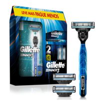 Aparelho de Barbear Gillette Mach3 Acqua-Grip 1 Unidade + 2 Cargas