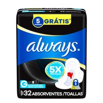 Absorventes Always Noturno Seca Com Abas G 32 Unidades