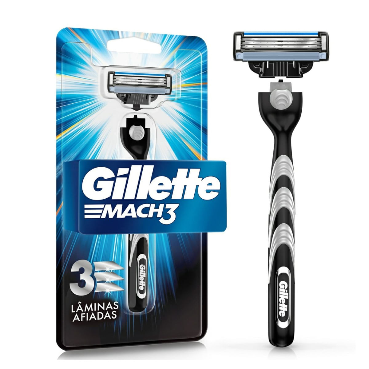Aparelho de Barbear Gillette Mach3 1 unidade + 1 Carga