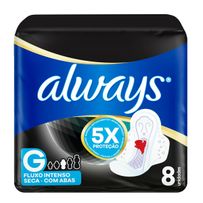Absorvente Always Noturno Seca Com Abas G 8 Unidades