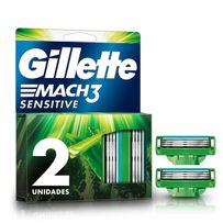 Carga Para Aparelho De Barbear Gillette Mach3 Sensitive 2 unidades