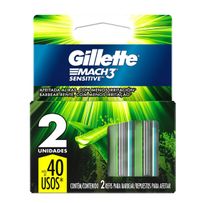 Carga Para Aparelho De Barbear Gillette Mach3 Sensitive 2 unidades