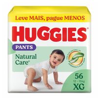 Fralda Roupinha Huggies Natural Care XG 56 Unidades