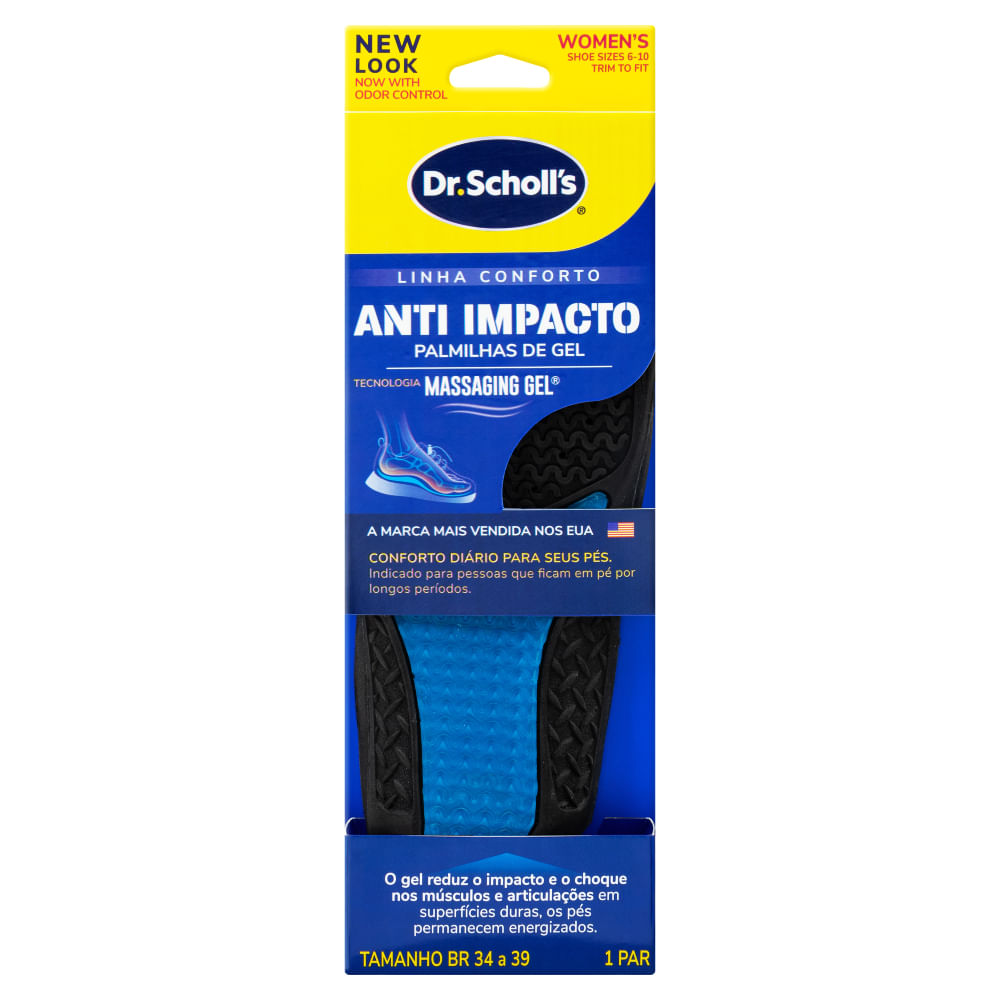 Palmilha de Gel Dr Scholls Anti Impacto 34 A 39 Par