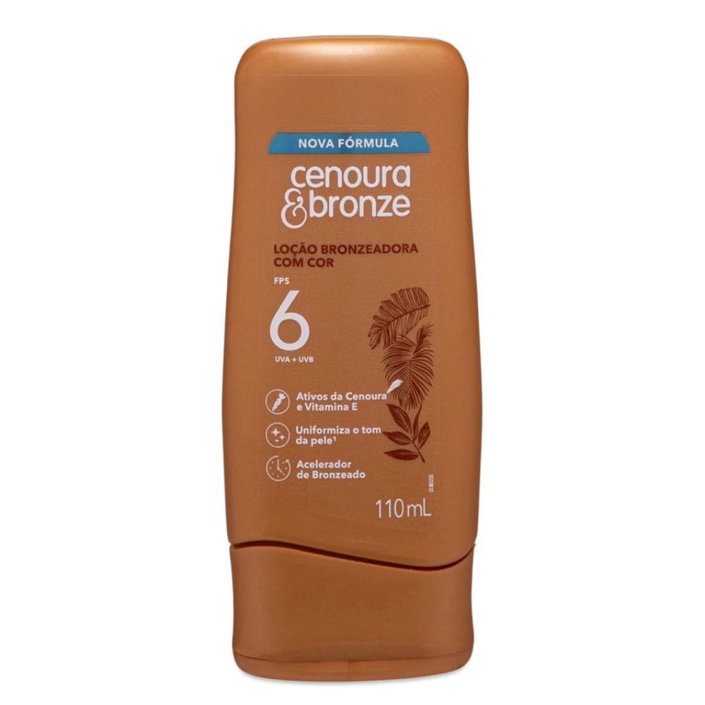 Loção Bronzeadora com Cor Cenoura & Bronze FPS6 110ml