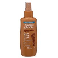 Bronzeador Fluído com Cor Cenoura e Bronze FPS 15 110ml