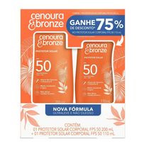Kit Cenoura e Bronze Protetor Solar Corporal FPS 50 200ml + Protetor Solar Corporal FPS 50 110g