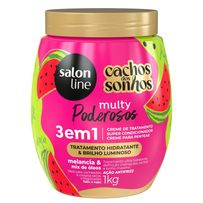 Creme 3 em 1 Salon Line Cachos dos Sonhos Melancia e Mix de Óleos 1kg