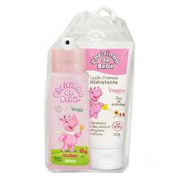 Kit Cheirinho de Bebê Rosa Colônia 200ml + Loção Cremosa Hidratante 160g
