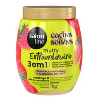 Creme 3 em 1 Salon Line Cachos dos Sonhos Morango e Óleo de Macadâmia 1kg