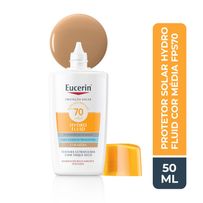 Protetor Solar Facial Eucerin Hydro Fluid Cor Média FPS70 50ml