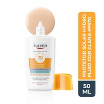 Protetor Solar Facial Eucerin Hydro Fluid Cor Clara FPS70 50ml