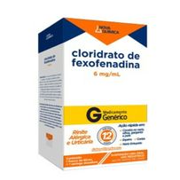 Cloridrato de Fexofenadina 6mg/ml Nova Química Suspensão 60ml + Seringa Dosadora