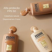 Protetor Solar Facial Isdin Fusion Water Magic Color FPS50 Cor Escura 50ml
