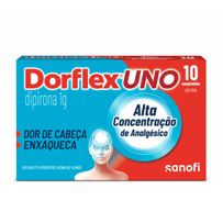 Dorflex Uno Para Enxaqueca Dipirona 1g - 10 comprimidos
