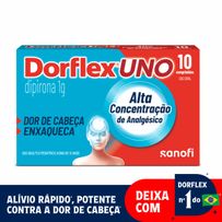Dorflex Uno Para Enxaqueca Dipirona 1g - 10 comprimidos