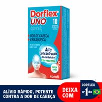 Analgésico Dorflex Uno Dipirona 1g Enxaqueca 10 Comprimidos Efervescentes