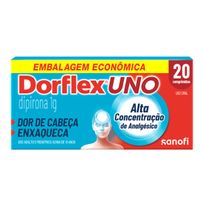 Dorflex Uno Para Enxaqueca Dipirona 1g 20 comprimidos