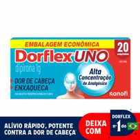 Dorflex Uno Para Enxaqueca Dipirona 1g 20 comprimidos