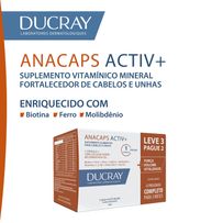 Suplemento Alimentar Ducray Anacaps Activ+ 90 Cápsulas