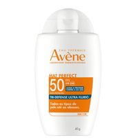 Protetor Solar Avène Mat Perfect Tri-Defense Ultra Fluido FPS50 Sem Cor 40g
