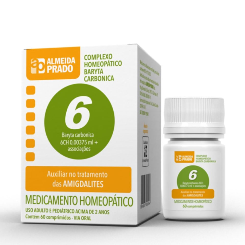 Complexo 6 Homeopático Almeida Prado 60 comprimidos