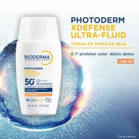 Protetor Solar Bioderma Photoderm XDefense Ultra-fluid Cor 03 FPS 50+ 40ml