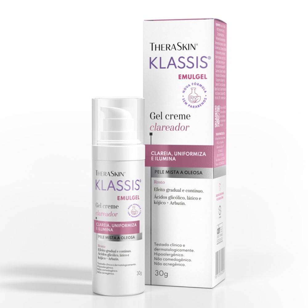 Gel Creme Clareador Facial Theraskin Klassis Emulgel 30g