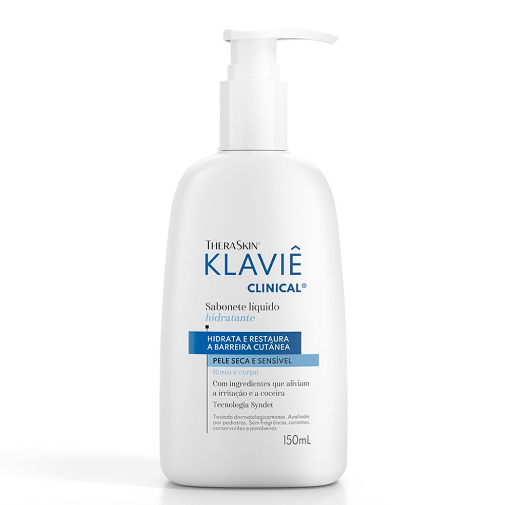 Sabonete Líquido Theraskin Klaviê Clinical Rosto e Corpo 150ml