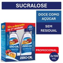 Kit Adoçante Líquido Zero-Cal Sucralose 2 Unidades de 100ml Cada
