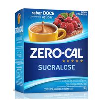 Adoçante em Pó Zero-Cal Sucralose 50 Sachês de 600mg cada