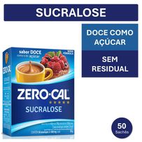 Adoçante em Pó Zero-Cal Sucralose 50 Sachês de 600mg cada