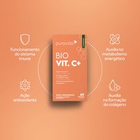 Suplemento Alimentar Puravida BIO VIT C+ - 60 Cápsulas