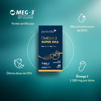 Suplemento Alimentar Puravida Ômega 3 Dha 60 Cápsulas