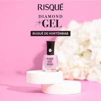Esmalte Risqué Diamond Gel Nova Cor Buquê de Hortênsias Cremoso Lilás 9,5ml