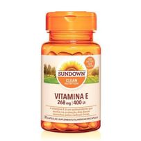 Suplemento Alimentar Sundown Vitamina E 400UI 30 Cápsulas