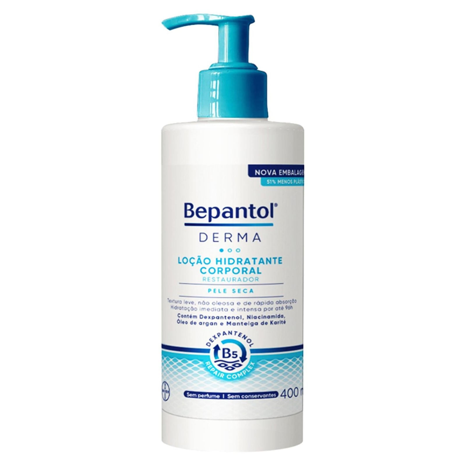Loção Hidratante Corporal Restaurador Bepantol Derma Pele Seca 400ml