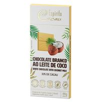 Chocolate Espirito Cacau Chocolate Branco ao Leite de Coco 33% de Cacau 80g