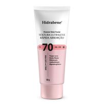 Protetor Solar Facial Hidrabene Textura Ultraleve Rápida Absorção FPS70 - 50g